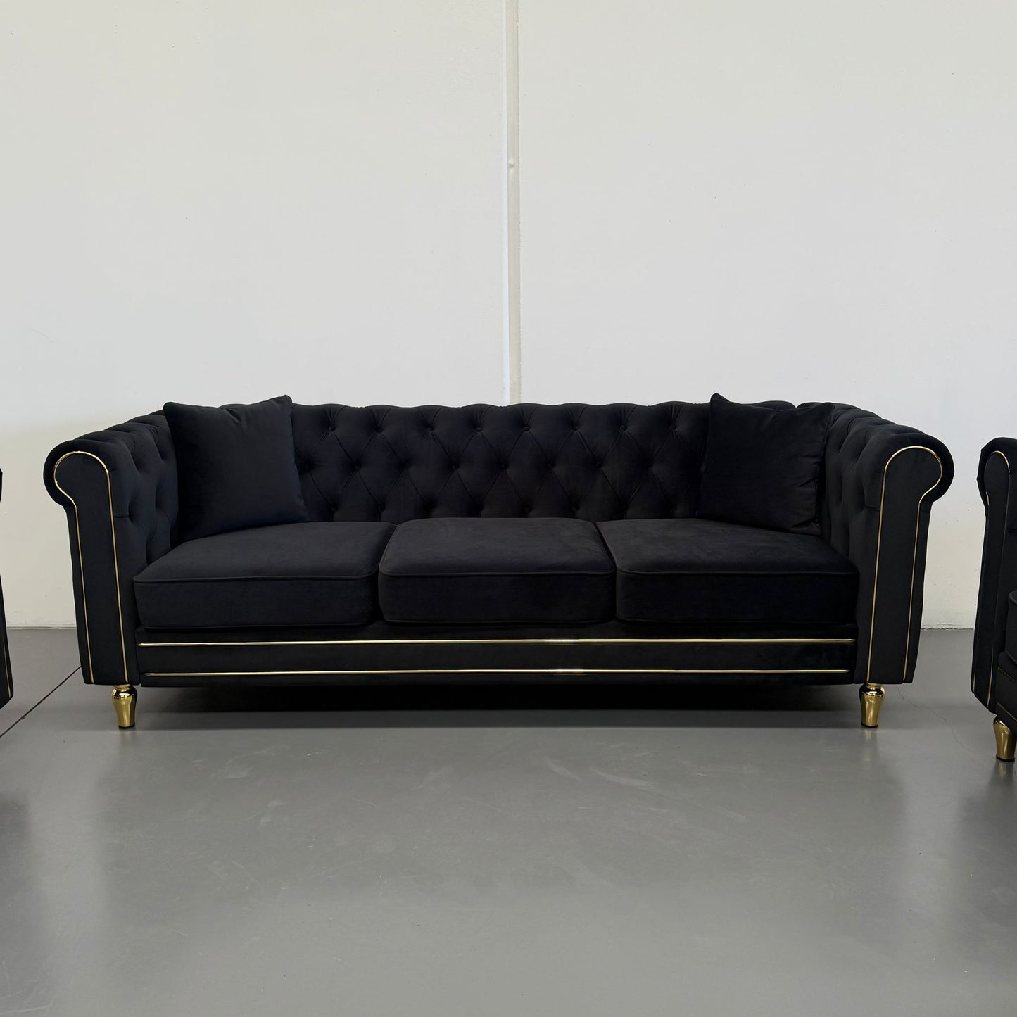 Luxe Premium Velvet 3+2+1 Luxury Gold Sofa Set