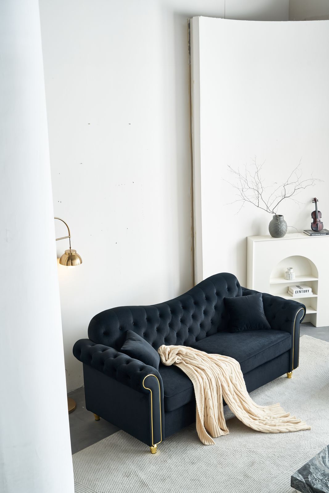 Bliss Premium Velvet Luxury Gold Sofa Set