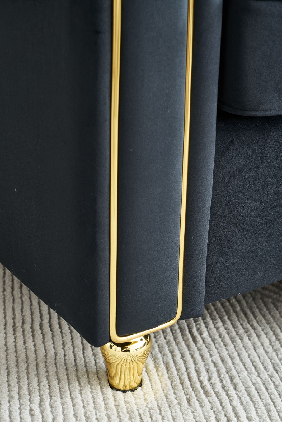 Bliss Premium Velvet Luxury Gold Sofa Set