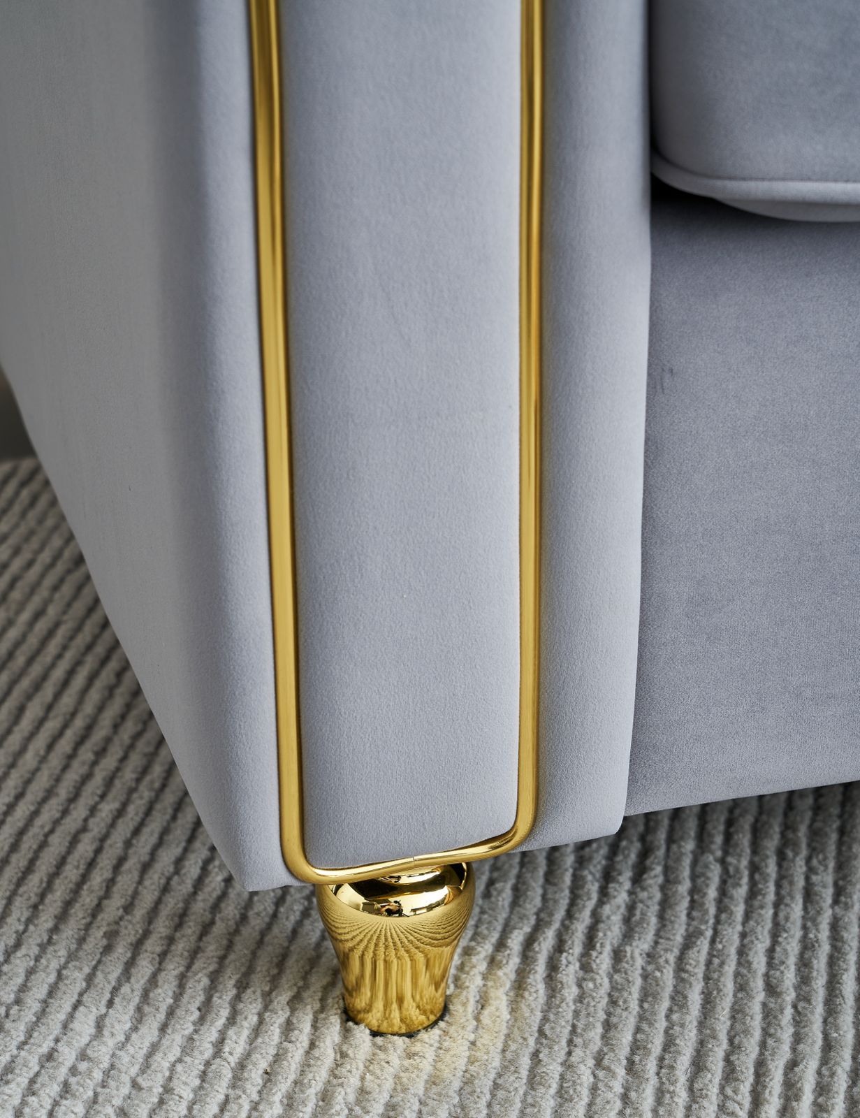 Bliss Premium Velvet Luxury Gold Sofa Set