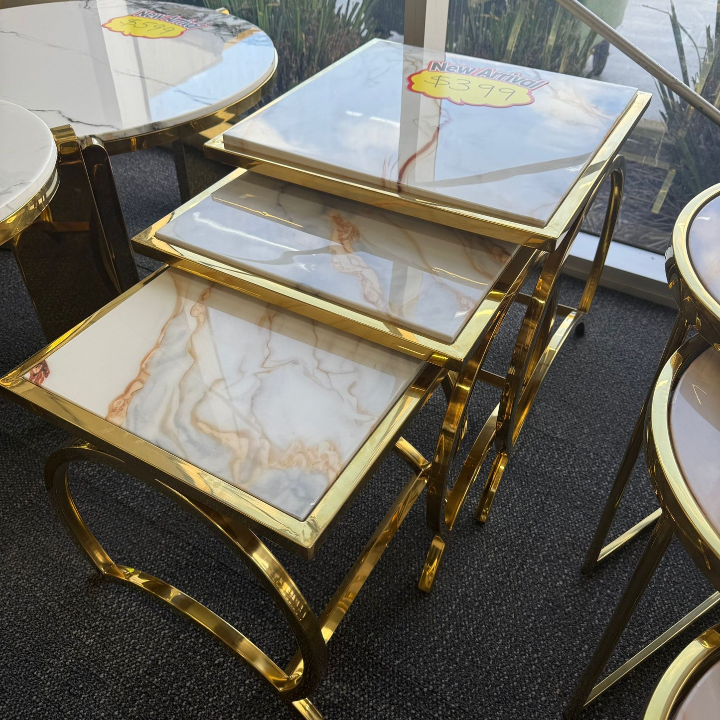 E-10 Tea Table Set - Gold