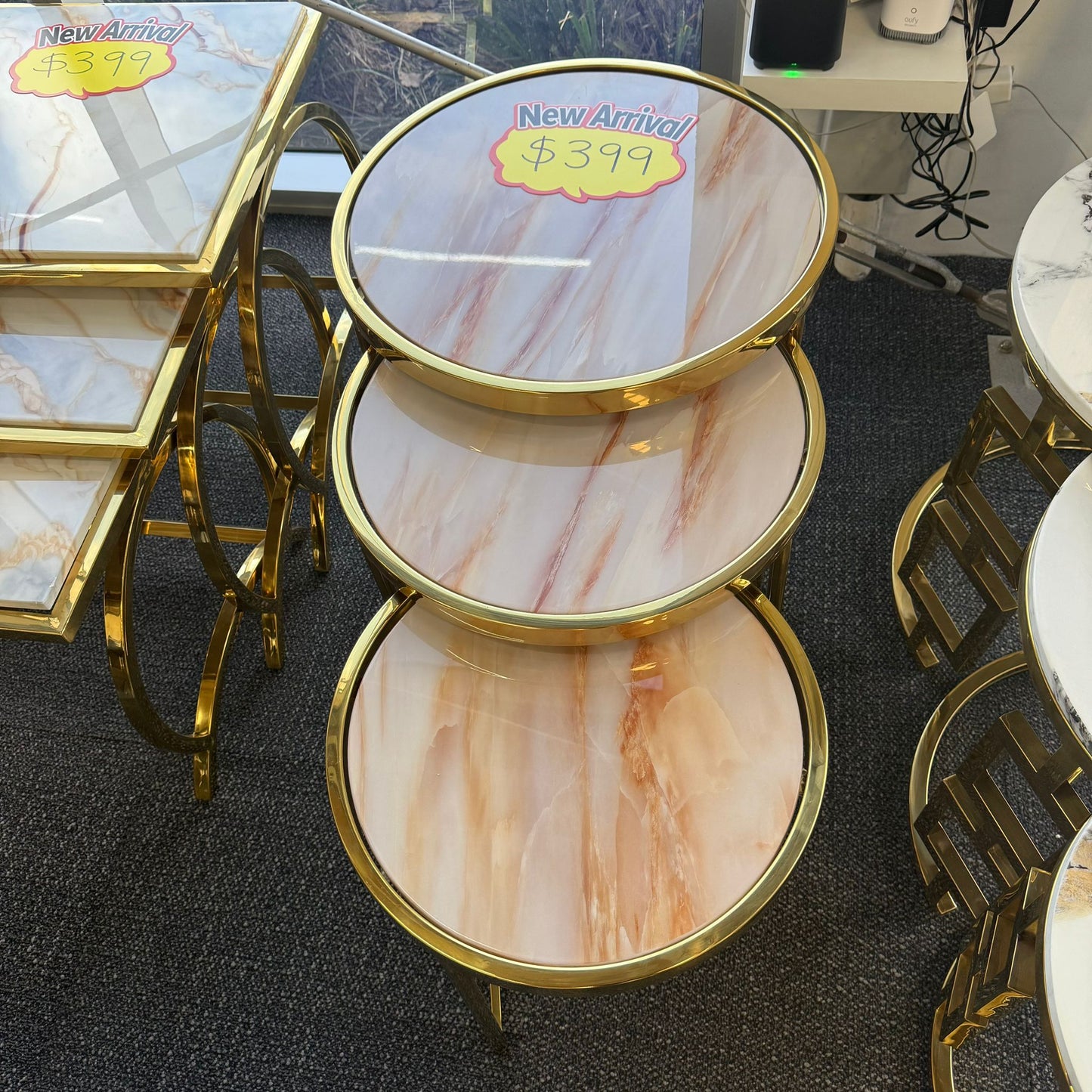 E-5 Tea Table Set - Gold