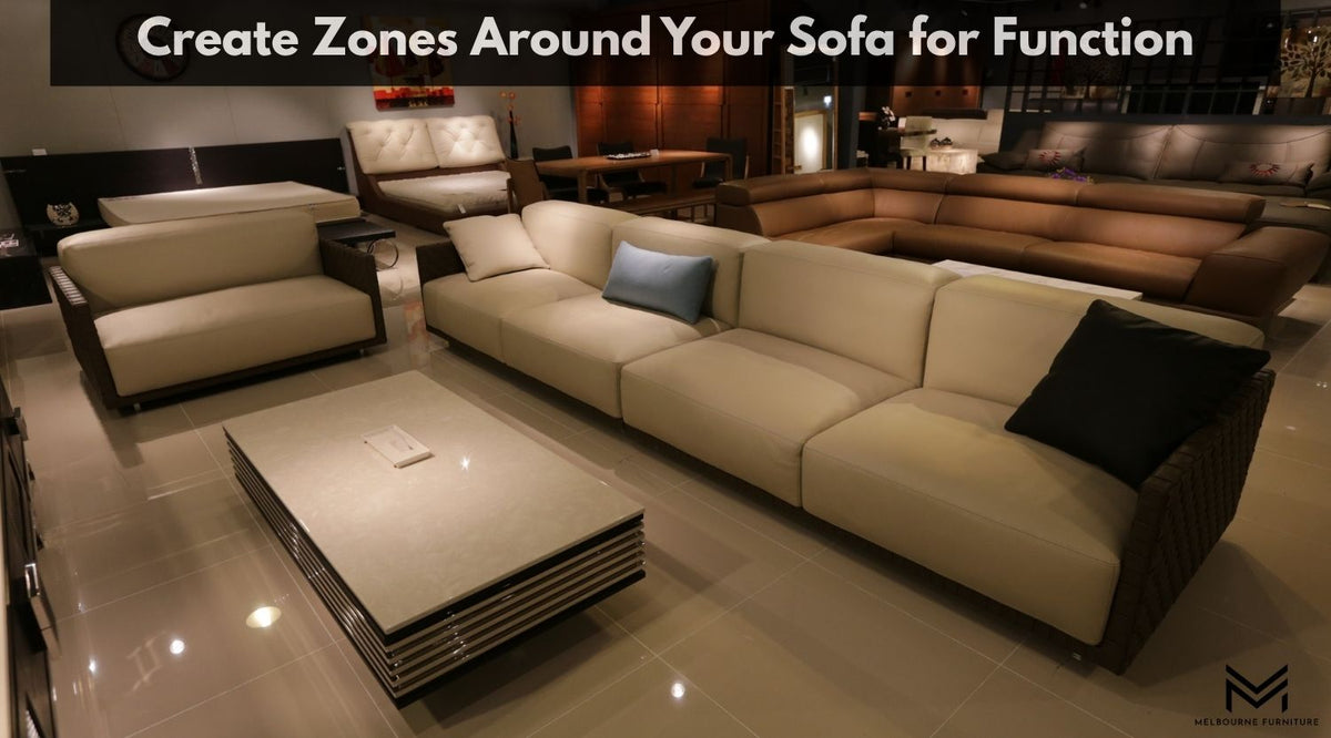 Create Zones Around Your Sofa for Function