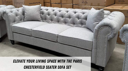 Elevate Your Living Space with the Paris Chesterfield Seater Sofa Set