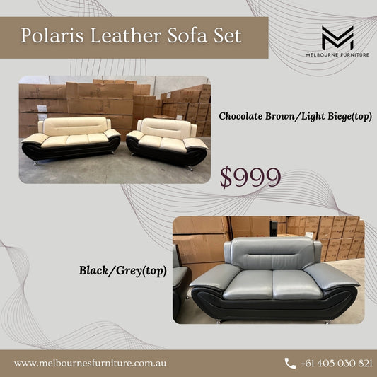 Revamp Your Living Room with Polaris Leather Sofa Set