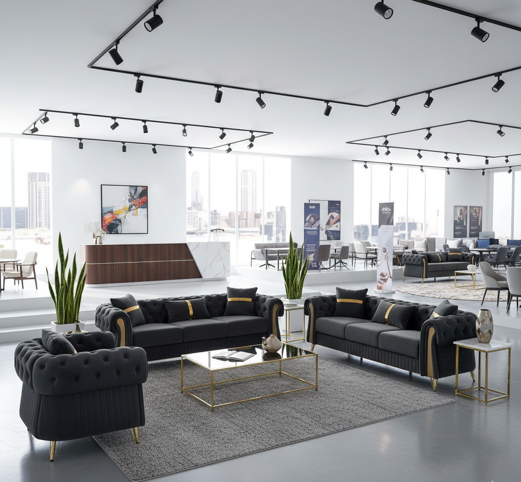 EDEN 3+2+1 Seater Premium Velvet Luxury Gold Sofa Set