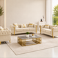 Haven Premium Velvet Luxury Gold Sofa Set