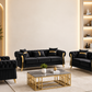 Haven Premium Velvet Luxury Gold Sofa Set