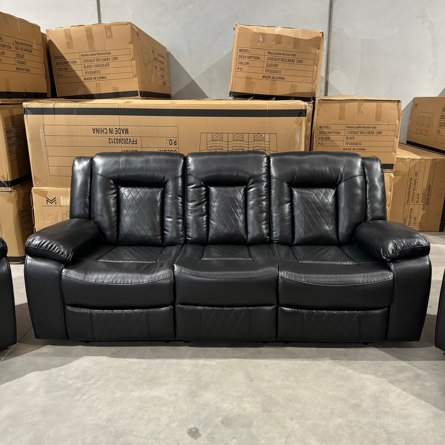 Vienna 3+2+1 Leather Recliner Sofa Set