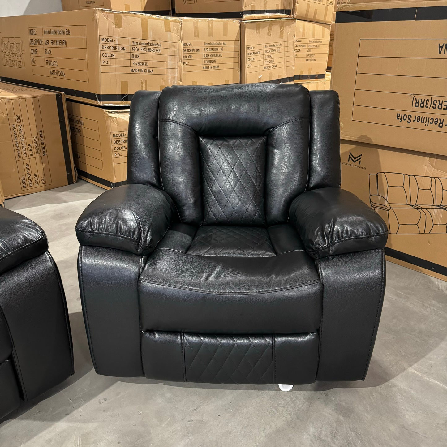 Vienna 3+2+1 Leather Recliner Sofa Set