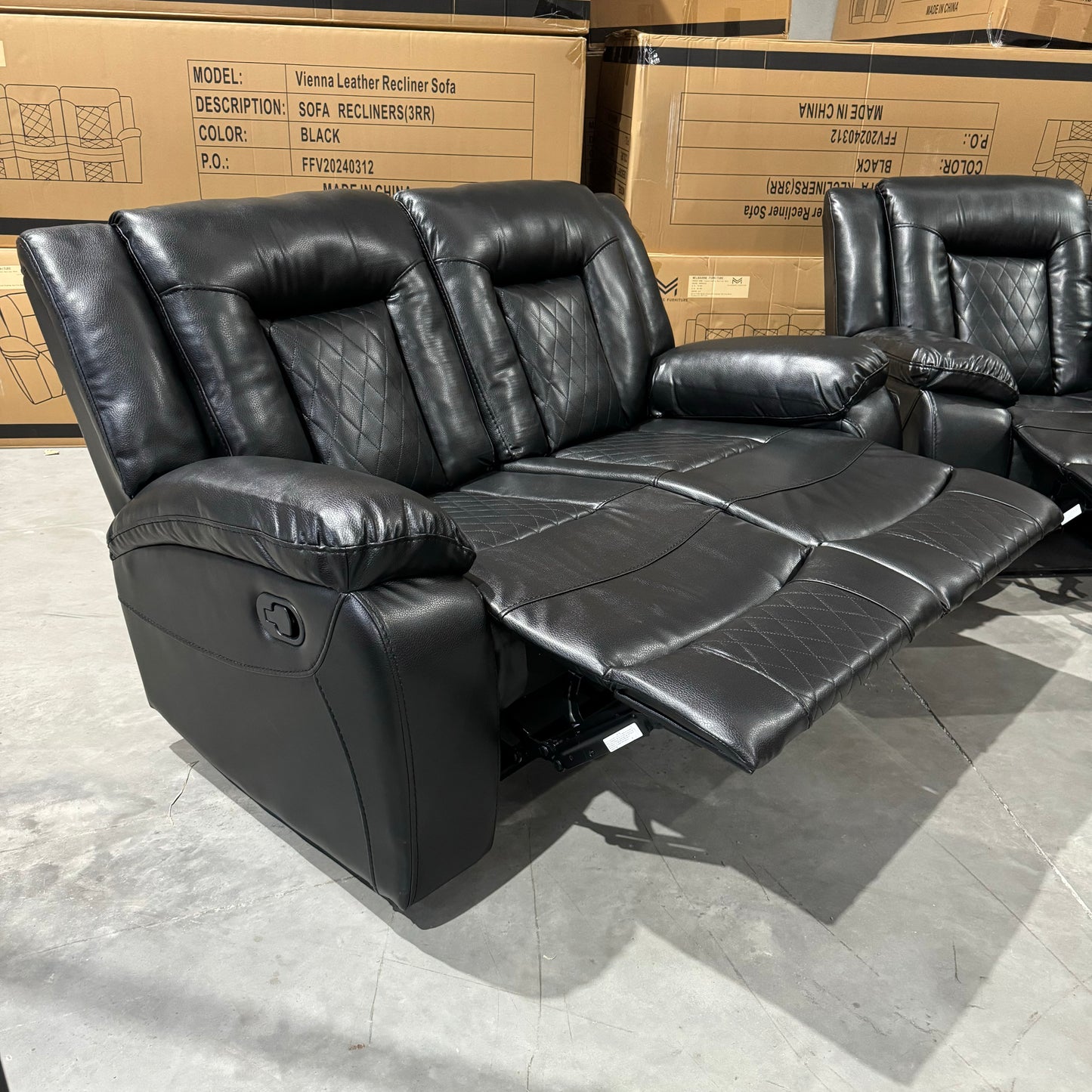 Vienna 3+2+1 Leather Recliner Sofa Set