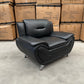 Polaris PU Leather 3+2+1 Seater Sofa Set - Full Black