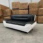 Polaris Air Leather 3+2+1 Seater Sofa Set - White/Black(top)