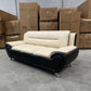 Polaris PU Leather 3+2+1 Seater Sofa Set - Black/Cream(top)