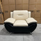 Polaris PU Leather 3+2+1 Seater Sofa Set - Black/Cream(top)