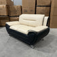 Polaris PU Leather 3+2+1 Seater Sofa Set - Black/Cream(top)