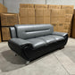 Polaris Air Leather 3+2+1 Seater Sofa Set - Black/Grey(top)