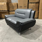 Polaris Air Leather 3+2+1 Seater Sofa Set - Black/Grey(top)