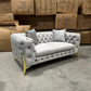 Verona 3+2+1 Seater Velvet Sofa Set - Light Grey