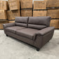 Palermo 3+2+1 Leather Sofa Set- Full Brown