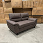 Palermo 3+2+1 Leather Sofa Set- Full Brown