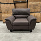 Palermo 3+2+1 Leather Sofa Set- Full Brown