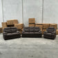 Bari 3+2+1 PU Leather Sofa Set - Full Brown