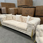 Verona 3+2+1 Seater Velvet Sofa Set - Light Cream