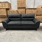 Palermo 3+2+1 Leather Sofa Set- Full Black