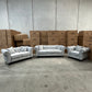 Paris Chesterfield 3+2+1 Seater Sofa Set - Light Grey Velvet