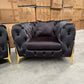 Verona 3+2+1 Seater Velvet Sofa Set - Full Black