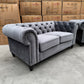 Paris Chesterfield 3+2+1 Seater Sofa Set - Grey Velvet