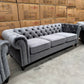 Paris Chesterfield 3+2+1 Seater Sofa Set - Grey Velvet