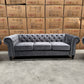 Paris Chesterfield 3+2+1 Seater Sofa Set - Grey Velvet