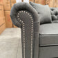 Paris Chesterfield 3+2+1 Seater Sofa Set - Charcoal Linen