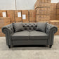 Paris Chesterfield 3+2+1 Seater Sofa Set - Charcoal Linen