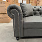 Paris Chesterfield 3+2+1 Seater Sofa Set - Charcoal Grey Fabric