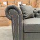 Paris Chesterfield 3+2+1 Seater Sofa Set - Charcoal Linen