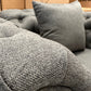 Paris Chesterfield 3+2+1 Seater Sofa Set - Charcoal Grey Fabric