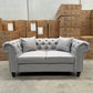 Paris Chesterfield 3+2+1 Seater Sofa Set - Light Grey Linen