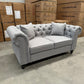 Paris Chesterfield 3+2+1 Seater Sofa Set - Light Grey Linen