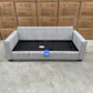 Dylan 3 Seater Pull-Out Sofa Bed + Queen Mattress - Light Grey Fabric