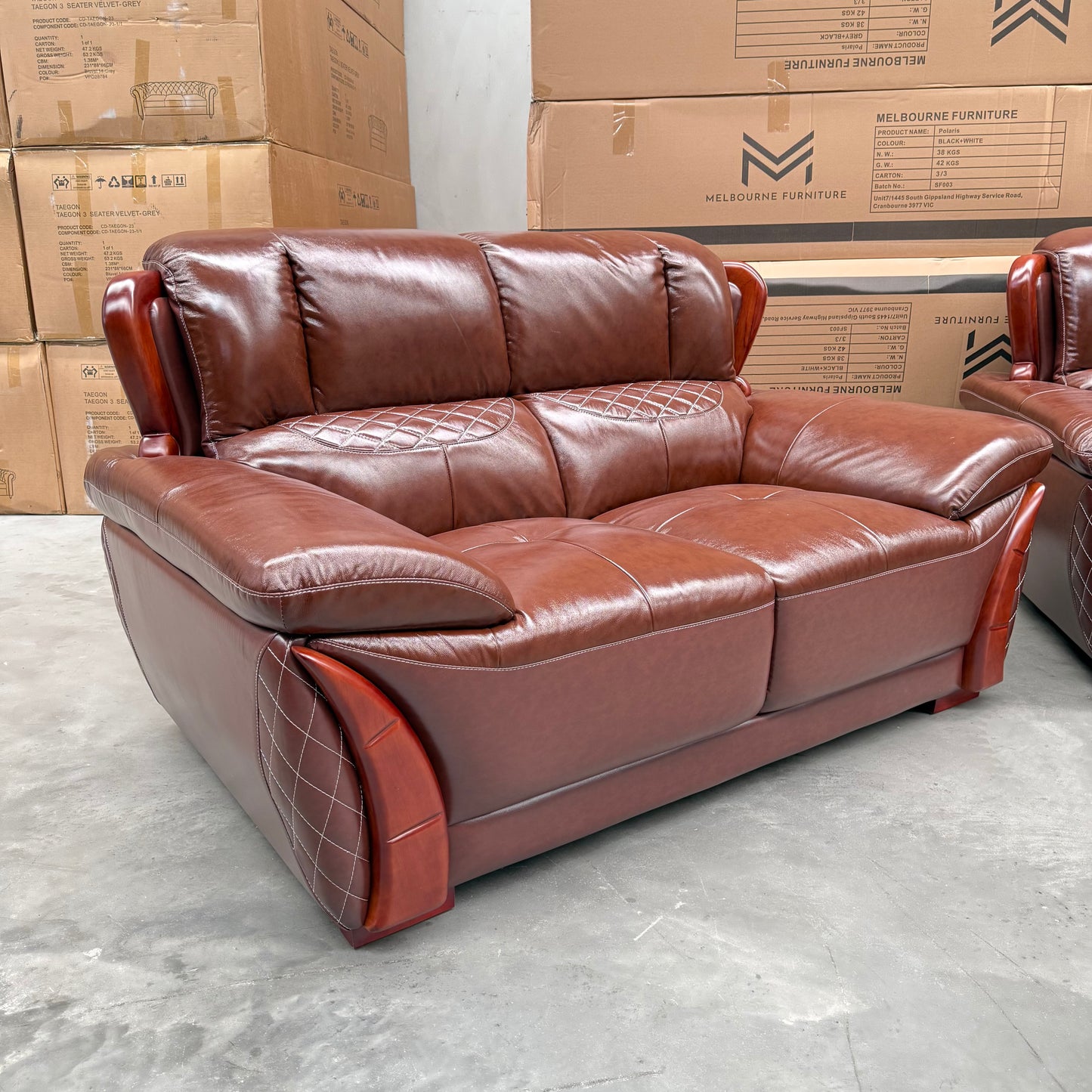 Granor 3+2+1 Seater Genuine Leather Sofa Set