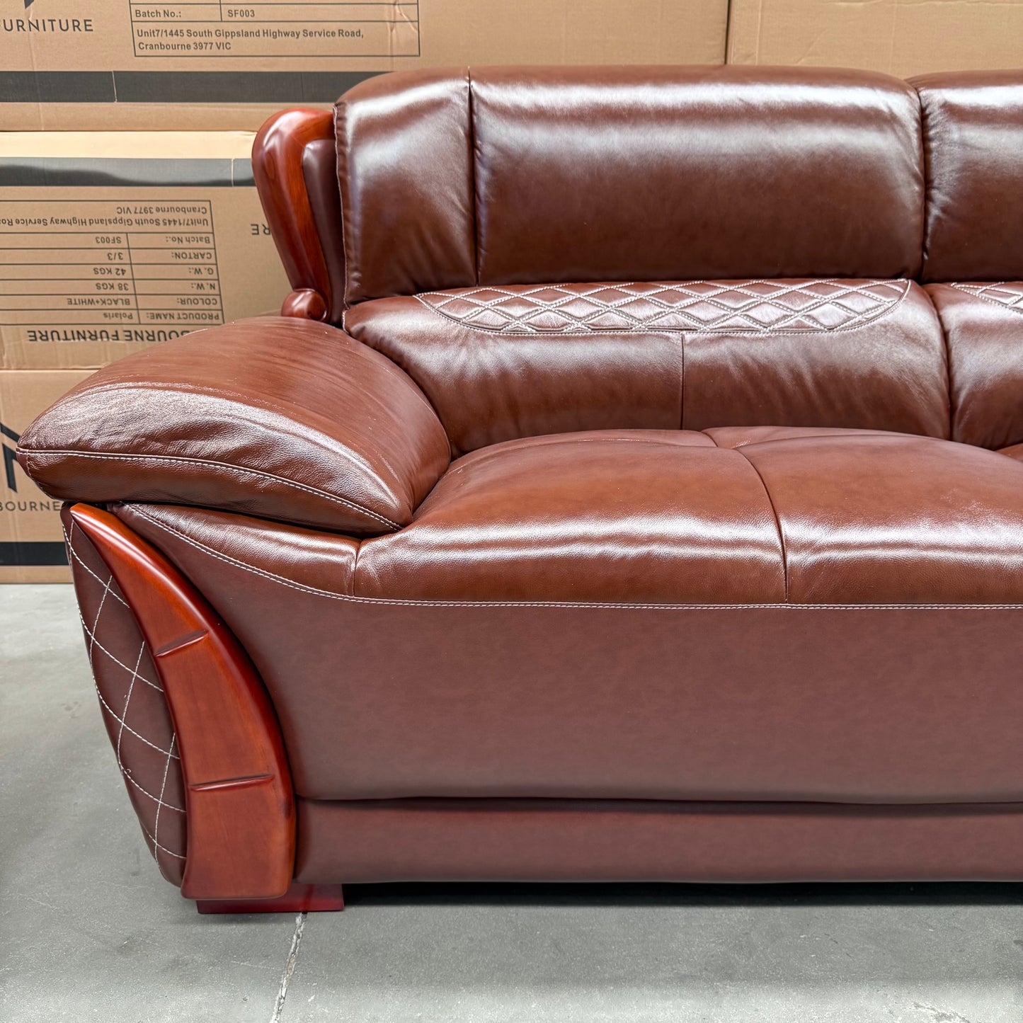 Granor 3+2+1 Seater Genuine Leather Sofa Set