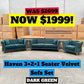 Haven 3+2+1 Seater Sofa Set - Dark Green Velvet