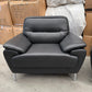 Nova 3+1+1 Seater PU Leather Sofa Set - Full Black