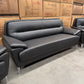 Nova 3+1+1 Seater PU Leather Sofa Set - Full Black