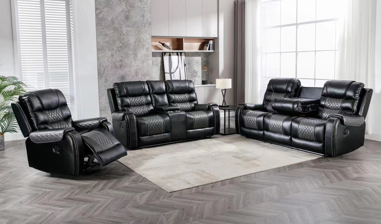 Milan 3+2+1 Leather Recliner Sofa Set