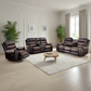 Milan Air Leather Manual Recliner Sofa Set