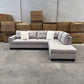 Lincon 6 Seater Sectional Sofa - White Sand